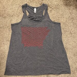 Abella Charcoal and Crimson Tank Top
